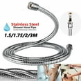 thumbnail image 2 of Bath Shower Hose 3/2/1.75/1.5m Stainless Steel Flexible Handheld Shower Head Pipe Plumbing for Bathroom Accessories, 2 of 7