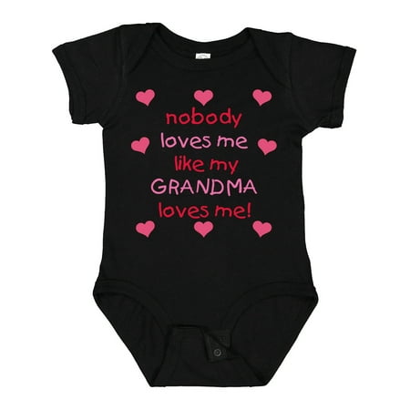 

Inktastic Nobody Loves Me Like My GRANDMA Loves Me! Girls Baby Bodysuit