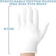 thumbnail image 3 of TELOLY Cotton Gloves, 30 Pcs White Washable Stretchable Gloves for Dry Hands, Moisturizing, Eczema, Men & Women Lotion Gloves Overnight for Women, 3 of 7