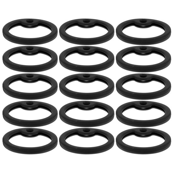 HEATSHAKING Silicone Dog Tag Silencers Black Noise Reducing for Pet Use 15Pcs