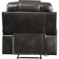 thumbnail image 3 of Leatherette Power Recliner with Diamond Stitching, Black, 3 of 5