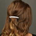 thumbnail image 2 of Unique Bargains 1 Pc Hair Barrettes Grace Polished Marquise Barrette Clip Silver Tone, 2 of 5