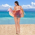 thumbnail image 6 of joogoo Yellow Tie Dye Women's Beach Sarong Bathing Suit Wrap Swimwear Cover Ups S, 6 of 7