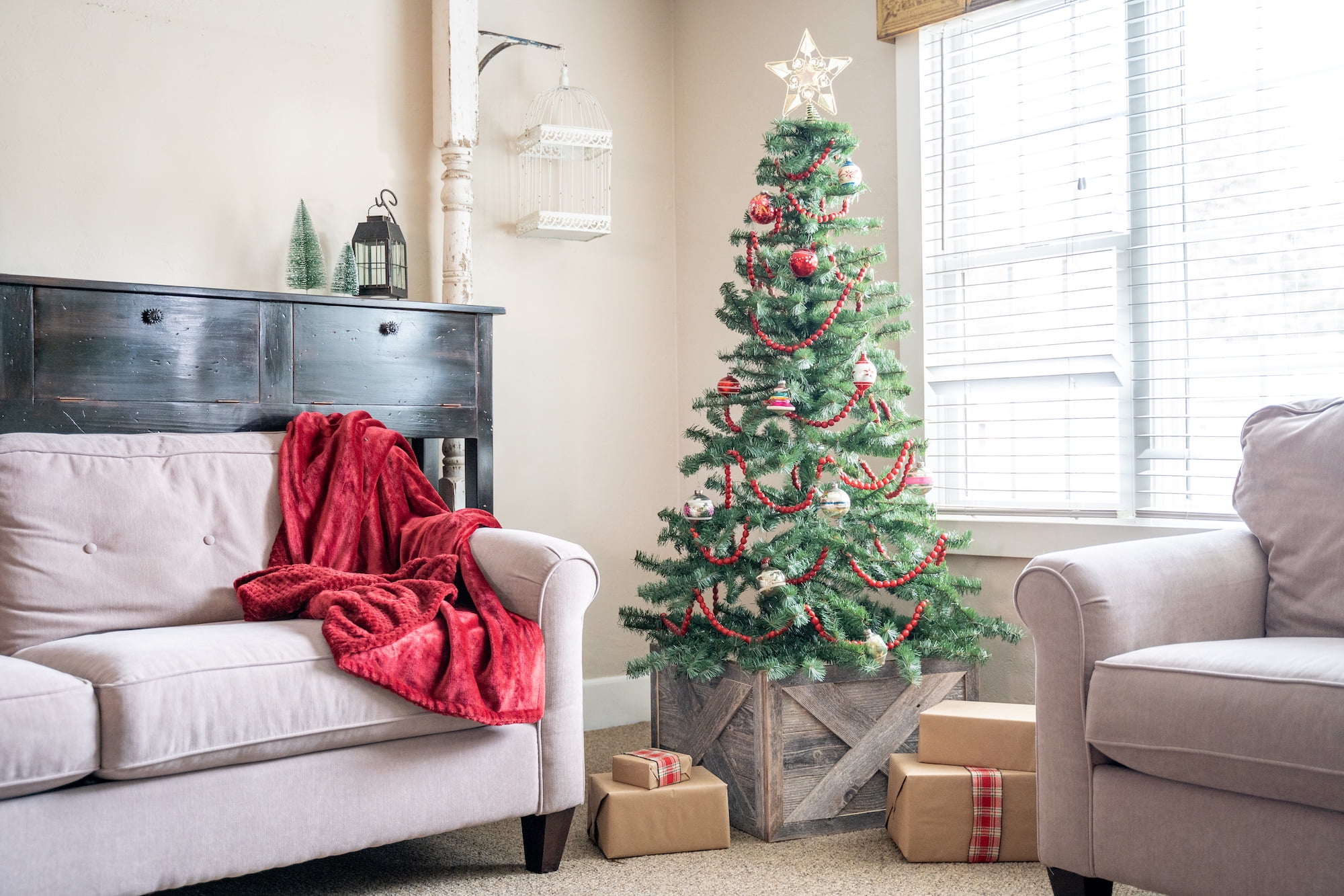 Barnwoodusa deluxe wooden tree box collar natural weathered gray farmhouse tree box christmas BarnwoodUSA Farmhouse Deluxe 27" Gray Christmas Tree Box Collar - Walmart.com - Walmart.com