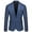 Blue, variant on Hontri Men's Blazers & Suit Jackets, Mens Casual Autumn and Winter Trend Collar Single Two Buttons Slim Fit Round Hem Pockett Jacket Small Suit Sky Blue 3Xl