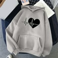 thumbnail image 2 of Dyegold Sweatshirt For Womens Fashion Online Shopping Winter Sweater Heart Print Hooded Trendy Teen Girls Sweatshirt Fleece Plus Size Hoodie Ladies Comfy Clothes Casual Oversized Long Sleeve Jacket, 2 of 4