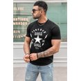 thumbnail image 2 of ABPHQTO Camiseta de manga corta ajustada con estampado de estrellas negras para hombre, 2 of 5