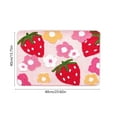 thumbnail image 3 of AuroraX Cute Bath Rug Non-Slip Backing Pink Soft Bathroom Rug 15x23 Inch Art Deco Tufted Strawberry, 3 of 6