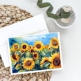 thumbnail image 2 of Sunflowers in Watercolor Greeting Cards and Envelopes Pack of 8 7 in x 5 in, 2 of 3