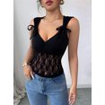 thumbnail image 6 of Lace Tops for Women V Neck Camisole Top Sleeveless Crop Y2k Tank Going Out Outfits Trendy Black L, 6 of 9