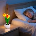 thumbnail image 2 of LED Night Light Realistic Flower Lamp With Dimmable Light For Bedroom Plug In & Control Options Design LED Night Light Water Projector Dinosaur Night Light Projector Novelty Lamp Night Sky Petunia, 2 of 4