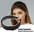 thumbnail image 3 of Unique Bargains 1 Pcs 1.5 Inch Wide Synthetic Hair Braided Headband Hair Hoop for Women and women Light Brown, 3 of 7