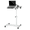 White, variant on Sunshen Mobile Standing Desk, Tilting, Portable Height Adjustable Sit Stand Work Table Overbed Laptop Table Computer Cart with Wheels for Bed Couch Office,White