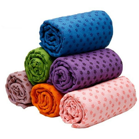 Meigar Yoga Mat Towel 72''×24”Long Non Slip Microfiber Sweat Absorbent Hot Yoga Towels Ideal for Hot Yoga, Fitness, Exercise With Carrying Mesh Bag Machine