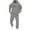 Gray, variant on Afuyipoi Men Valentine Outfit Sets, Long Sleeve Two - Piece Elastic Waist Tracksuit Pullover Hooded Set Gray L