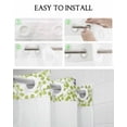 thumbnail image 5 of No Hook Shower Curtain with Snap in Liner, Watercolor Summer Blue Vine Leaves White Hotel Shower Curtains for Bathroom, Washable Shower Curtain Liner Set with Mesh Top Window, 72"x84", 5 of 6