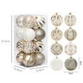 thumbnail image 7 of Riguas 16Pcs Christmas Tree Balls Ornament DIY Accessories Shatterproof 8cm Colored Printed Plastic Ball for Holiday Party Scene Layout Christmas Balls Home Wedding Decoration, 7 of 7