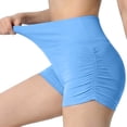 thumbnail image 2 of vdgthytj Women Athletic Shorts Elastic High Waist Slim Fitted Stretchy Ribbed Yoga Gym Workout Shorts, 2 of 5