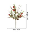 thumbnail image 3 of PRETXORVE Christmas Decoration Artificial Flower Branches - Plastic Artificial Flowers for Wedding Parties or Hall Decorations - Festival Gift Decoration, 3 of 6