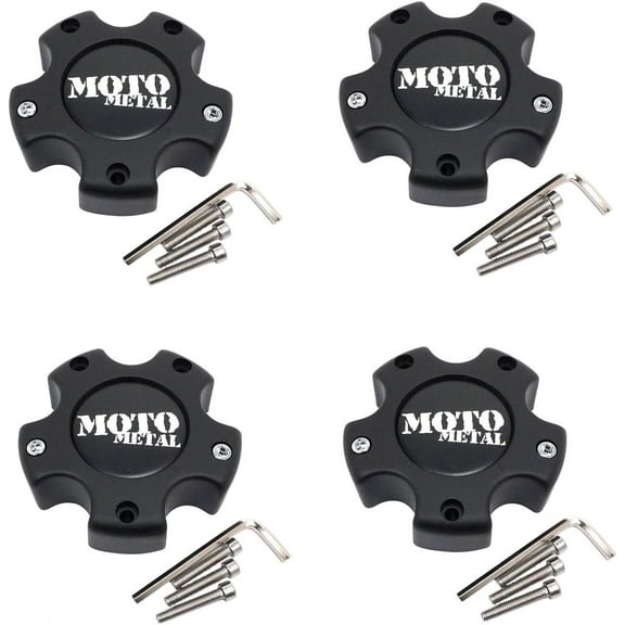 4pcs for Moto Metal 845L121 Matte Black Wheel Center Cap Hub Caps