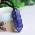 thumbnail image 5 of EOEMY Natural Quartz Crystal Pointed Pillar S Pendant Healing Necklace Amulet-Lapis Lazuli Quartz, 5 of 9