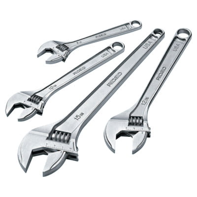 Ridgid 768 Adjustable Wrench, 18" Tool Length, 2 1 8" Jaw Capacity by Ridgid