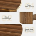 thumbnail image 5 of Tribesigns Oval Coffee Table, Mid-Century 2-Tier Coffee Table with Storage Shelf, Modern 45.27" Accent Center Table with Wooden Dual Base for Living Room Bedroom Apartment, Rustic Brown, 5 of 5