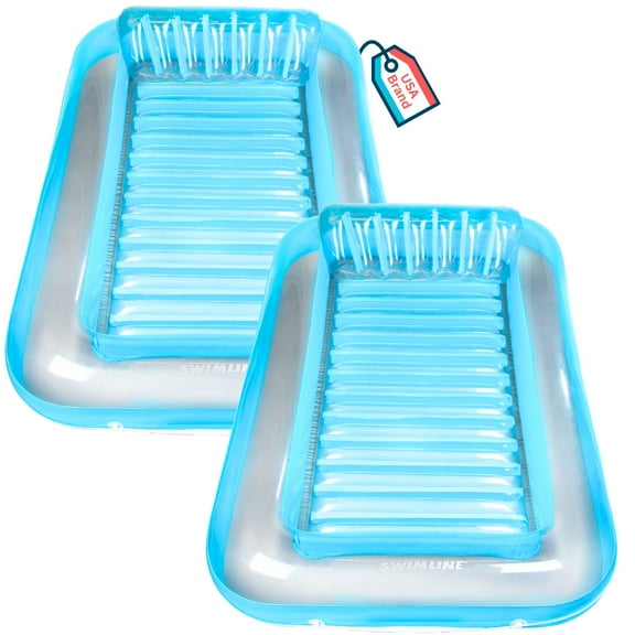 Swimline Original Blue Pool Lounge Float, 2 Pack