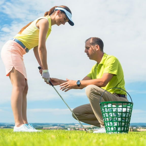 NICEXMAS 100Pcs Ball Carrying Bucket Golfball Hoop Green for Heavy Frequent Outdoor Use