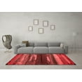 thumbnail image 3 of Ahgly Company Machine Washable Indoor Round Oriental Red Modern Area Rugs, 4' Round, 3 of 4