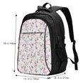 thumbnail image 4 of Yiaed Orchids Flowers Print Laptop Backpack,Business Travel Durable Laptops Backpack with USB Charging Port,Water Resistant College Computer Bag, 4 of 5