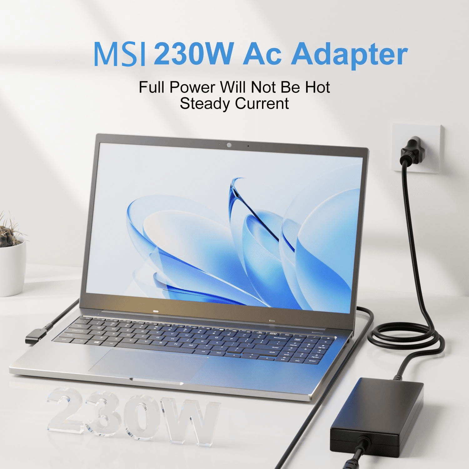 230W 19.5V 11.8A AC Laptop Charger Fit for MSI GS66 GS65 GS76 GS75 WS65 WS66 WS75 WS76 MSI Laptop Power Adapter Supply A12-230P1A A17-230P1A