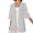 White, variant on Wang6 Womens Plus Size Cardigan Trendy Half Sleeve Open Front Shirts Elegant Fall V Neck Solid Tops Outerwear White XL