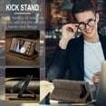 thumbnail image 4 of ELEHOLD Wallet Case for Google Pixel 9A with Card Slots Money Pocket Kickstand Function Magnetic Closure Shockproof Protective Case for Google Pixel 9A, Coffee, 4 of 10