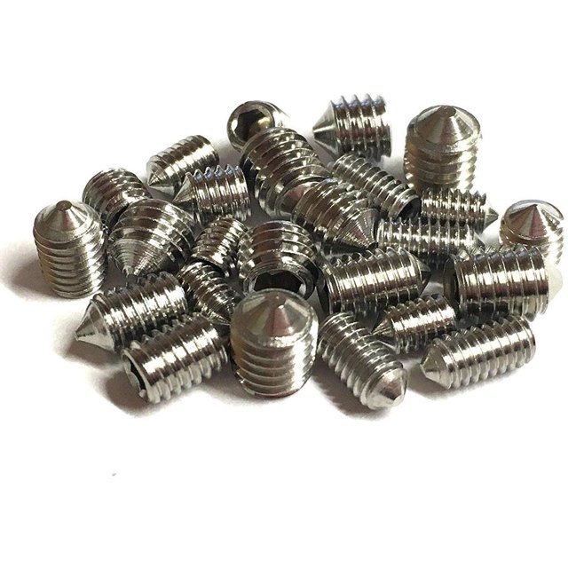 Set Of 24 Taper Grub Screws 5Mm In Length, Various Threads Metric, M3, M4, M5 And M6. Set Of A2 Grade Stainless Steel Hex Grub Screws