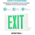 thumbnail image 2 of SPECTSUN 6 Packs Led Exit Sign Light with Battery Backup, Hardwired Exit Door Sign for Business -Green Exit Sign Lighting, Outdoor Combo Exit Sign, Office Commercial Exit Light Sign-Double Face., 2 of 8