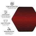 thumbnail image 4 of Balery 6 Pcs Red Geometricleather Coasters Set, Drink Table Cup Coasters For Living Room Kitchen Coffee Decor, 4 of 9