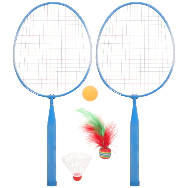 OULII 1Set Badminton Rackets for Beginners with Plastic Material for Kids and Adults