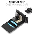 thumbnail image 5 of LOUEBICA Slim Smart Mens Wallet Card Holder Minimalist Leather Front Pocket Wallet RFID Blocking Pop Up Aluminum Case Credit Card Wallet, 5 of 7
