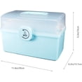 thumbnail image 4 of Red First Aid Clear Container Bin/Family Emergency Kit Storage Box w/Detachable Tray, 4 of 4