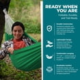 thumbnail image 6 of Bliss Hammocks 60"W Double Hammock with Rope Loops & Tree Straps, 265 lb, Green, 6 of 10