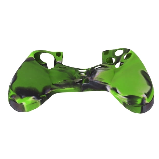 Funda De Silicona Funda Protectora Antideslizante Con 1 Par De Empuñaduras Para Pulgar Para Controlador Camuflaje Verde Para Empuñaduras Para Pulgar Con Manga De Silicona