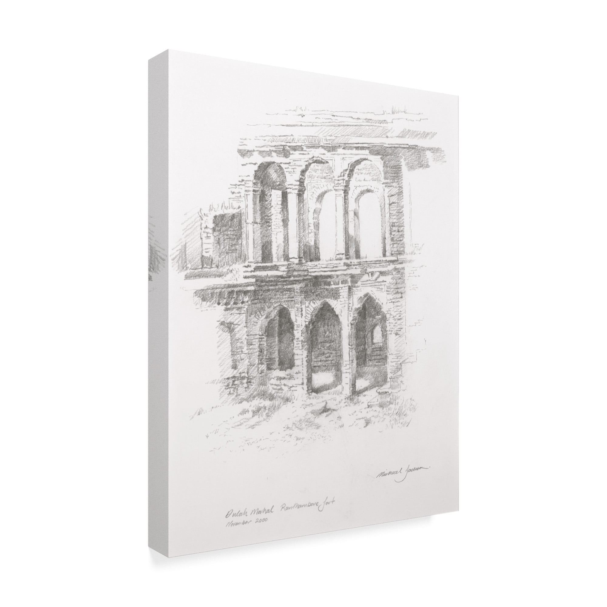Trademark Fine Art 'Architecture Drawing' Canvas Art by Michael Jackson