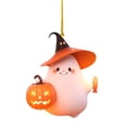 thumbnail image 2 of SeekLGT Pumpkin Doll Halloween Hanging Ornament Plush Car Accessory Rearview Mirror Charm for Home Decor Classroom Kid Room Seasonal Decoration, 2 of 7