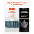 thumbnail image 3 of VEVOR 1.5 QT Automatic Ice Cream Maker with Built-in Compressor No Pre-freezing, 3 of 9