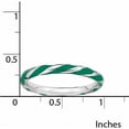 thumbnail image 4 of Sterling Silver Twisted Green Enameled Ring, 4 of 7