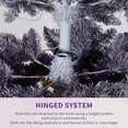 thumbnail image 6 of 7.5ft Snow Flocked Pencil Christmas Tree, with Sturdy Metal Stand, Skinny Xmas Tree Holiday Decoration for Home, Office, Purple Gradient, 6 of 6