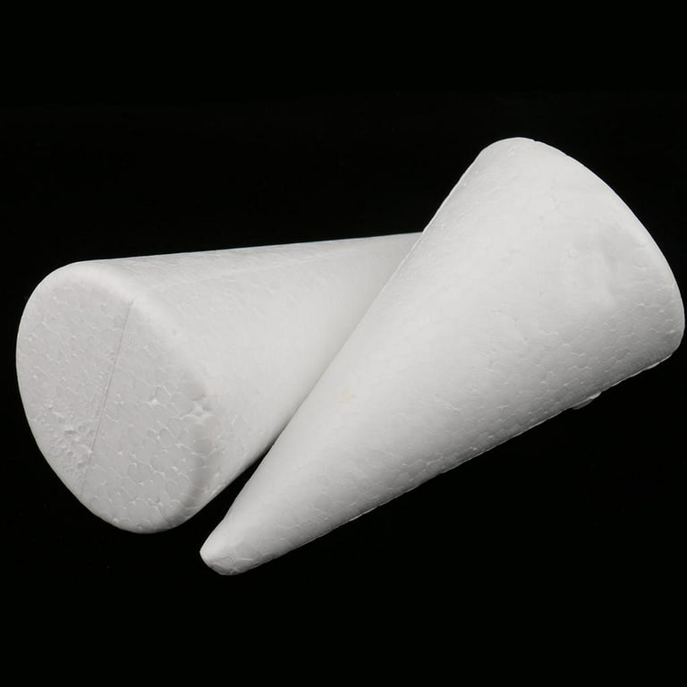 20 Pieces Cone Shaped Decor Polystyrene Material for Kids Crafts