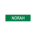 thumbnail image 1 of Norah Girls Children Name Letter Printed Plaque Decoration Novelty Label Indoor Outdoor Unique Wall Unique Aluminum Metal Sign 4"x18", 1 of 1