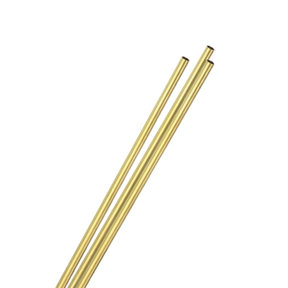 Uxcell 3-Pack 300mm Brass Round Tube, 3mm ID 4mm OD Seamless Stainless Steel Tubing for Construction/Machining/DIY Crafting